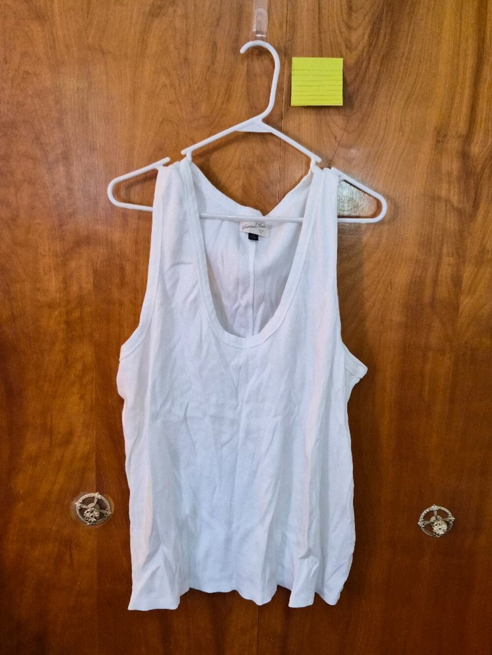 Universal Thread White Ribbed Tank Top | Women's 4X | Soft Sleeveless Basic Laye